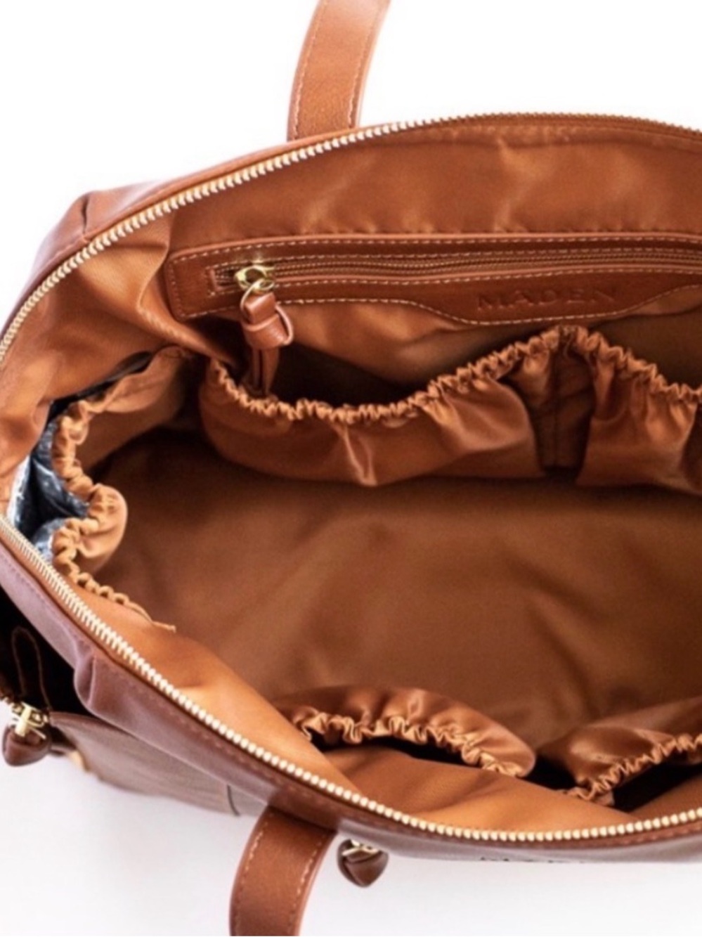 Māden Convertible Carryall Tote - Saddle - Picture 8 of 12